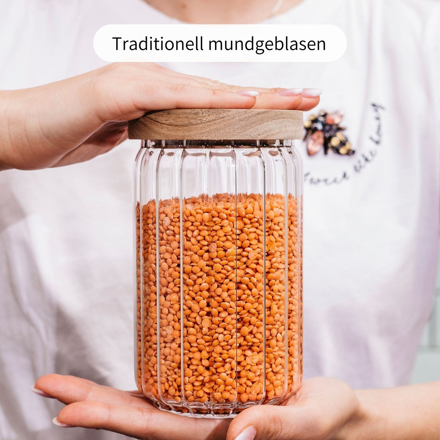 VILA | Vorratsgläser geriffelt 700ml (3-tlg.)