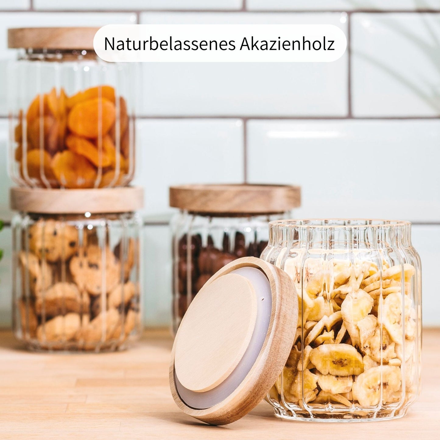 LASSE | Vorratsgläser geriffelt 500ml (4-tlg.)