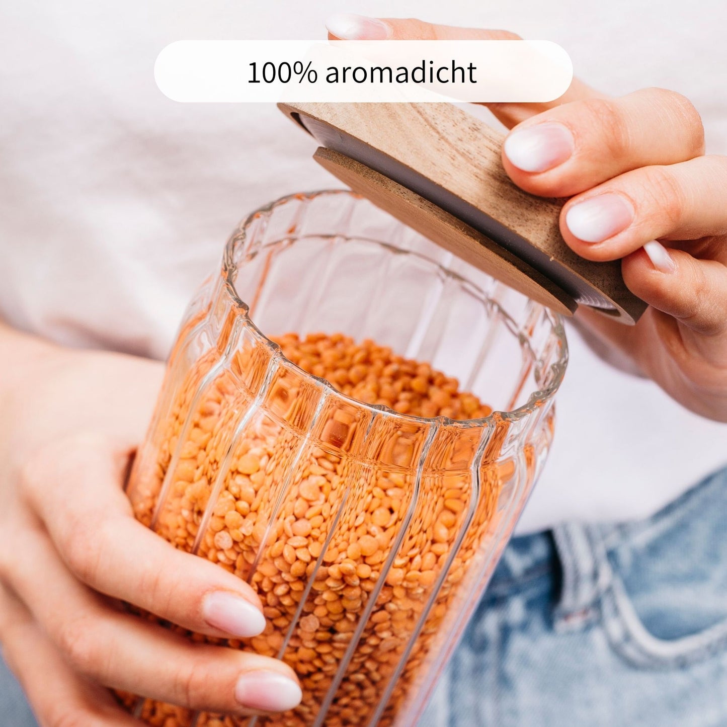 VILA | Vorratsgläser geriffelt 700ml (3-tlg.)