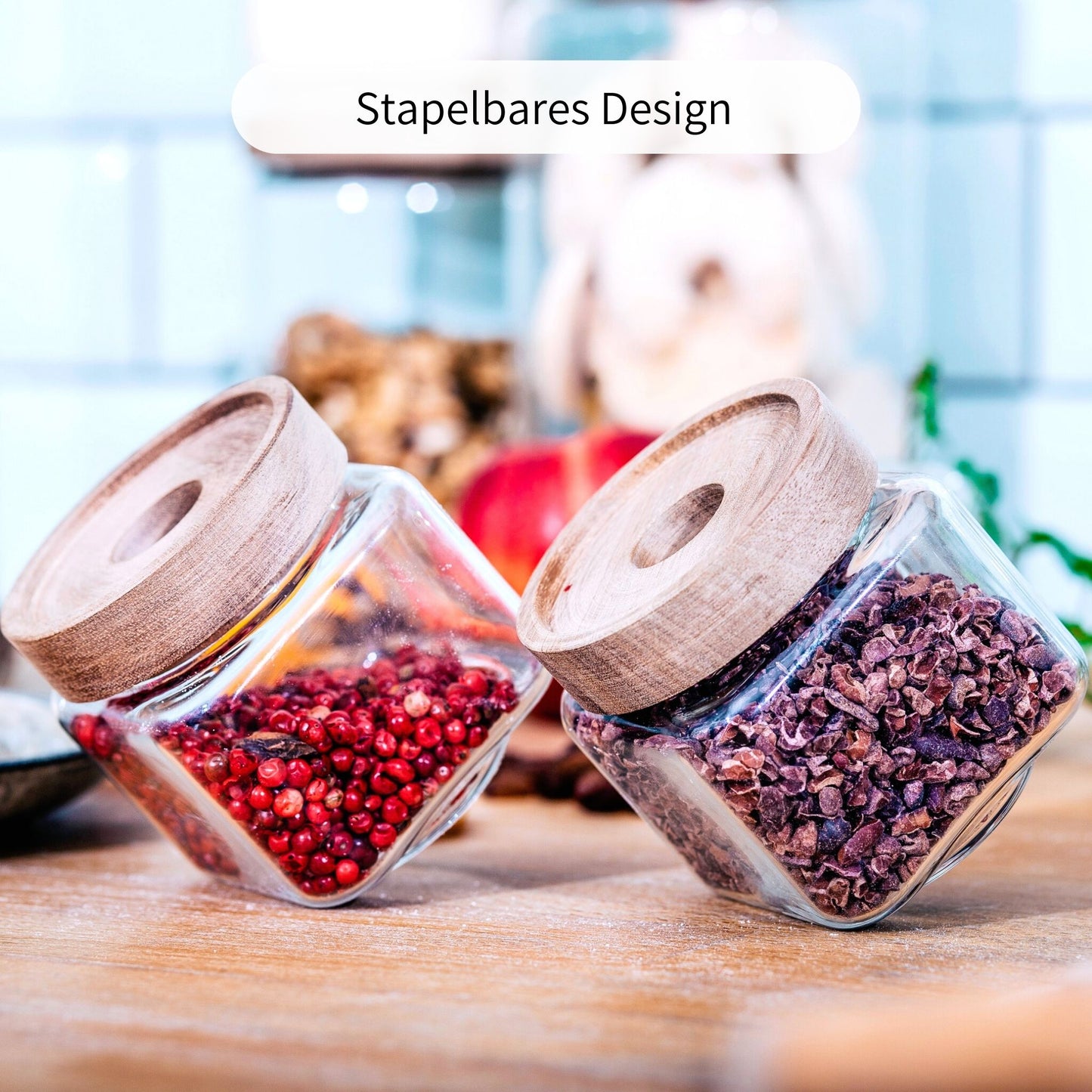 RIVA | Gewürzgläser eckig 220ml (6-tlg.)