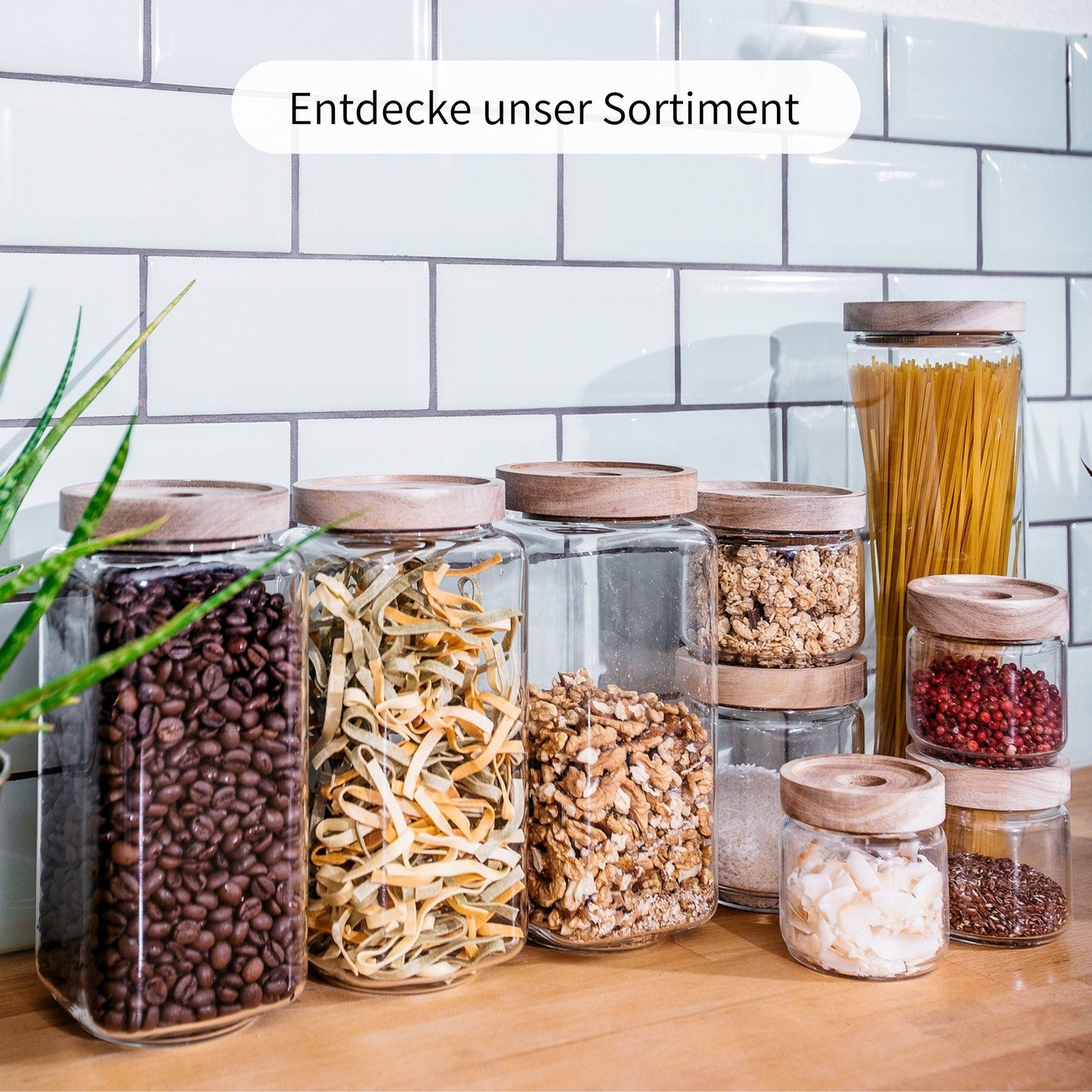 LUND | Vorratsgläser eckig 1200ml (3-tlg.)