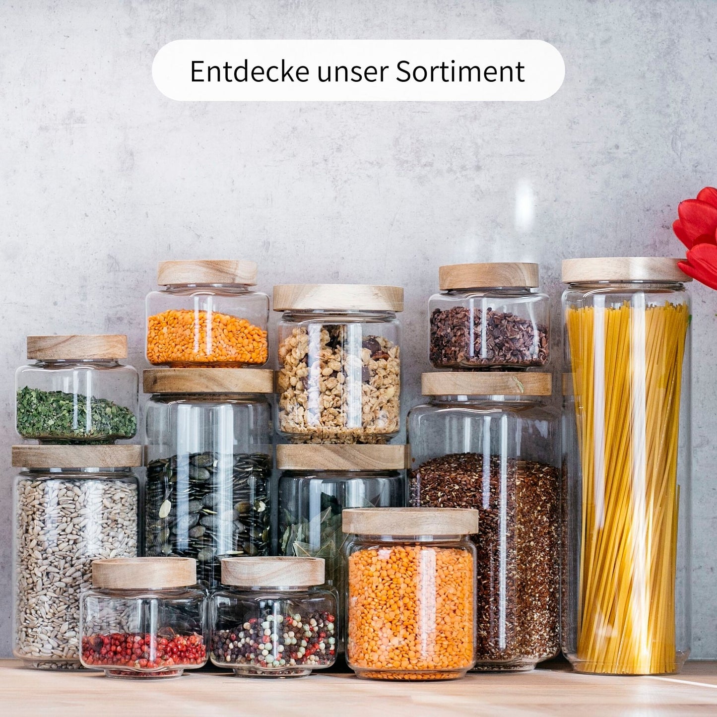 VILA | Vorratsgläser geriffelt 700ml (3-tlg.)