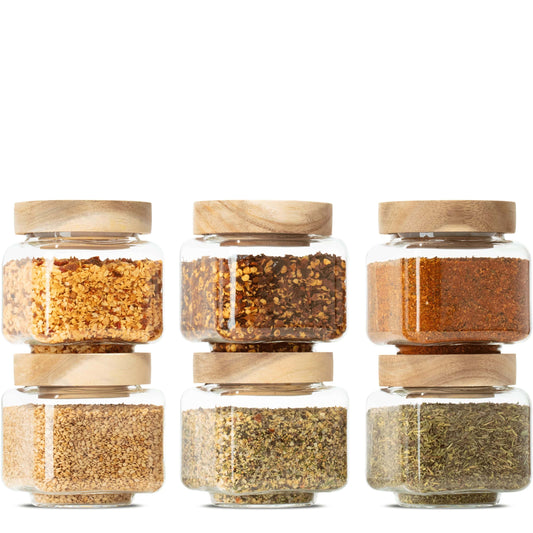 RIVA | Gewürzgläser eckig 220ml (6-tlg.)