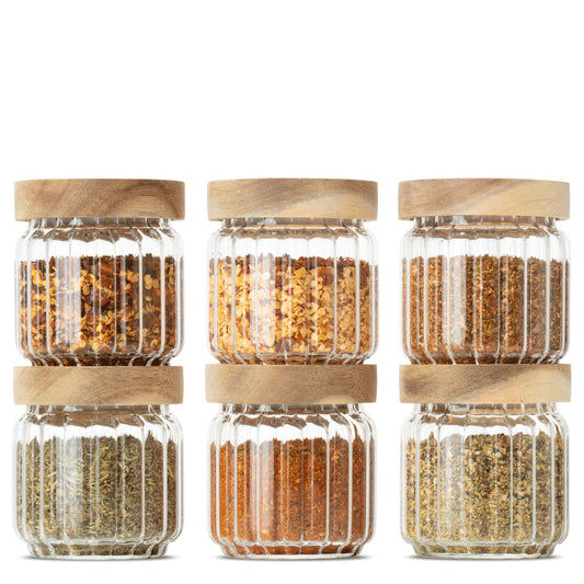 MATTIS | Gewürzgläser geriffelt 150ml (6-tlg.)