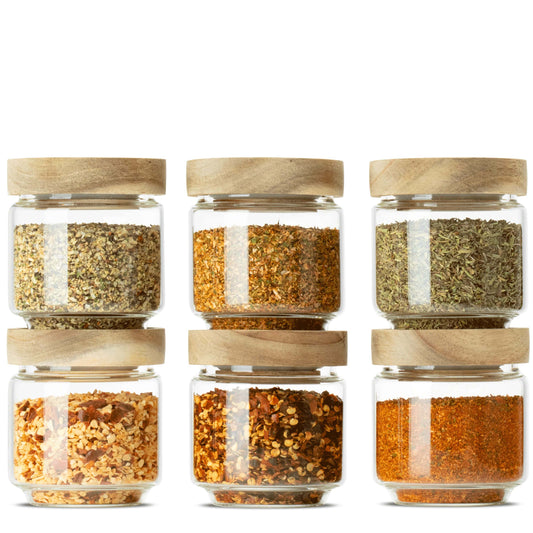MINNA | Gewürzgläser rund 150ml (6-tlg.)