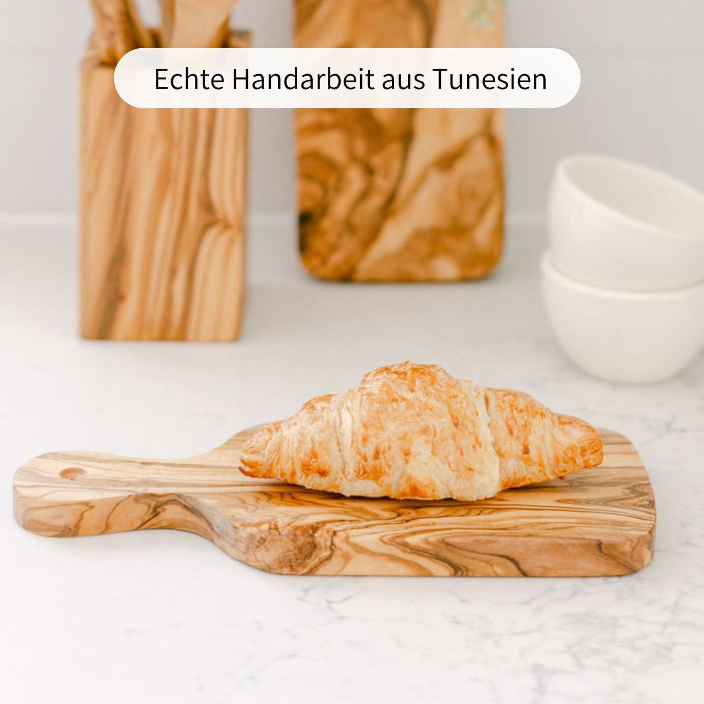 JONTE | Olivenholzbrettchen Set mit Griff