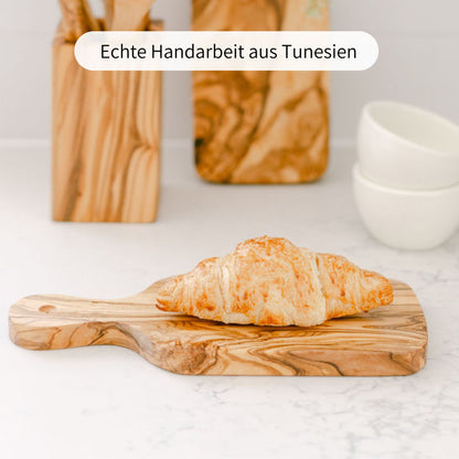 JONTE | Olivenholzbrettchen Set mit Griff