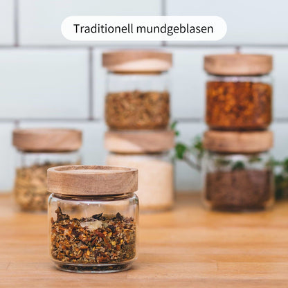 MINNA | Gewürzgläser rund 150ml (6-tlg.)