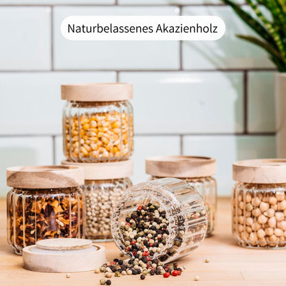 MATTIS | Gewürzgläser geriffelt | 150ml (6-tlg.)