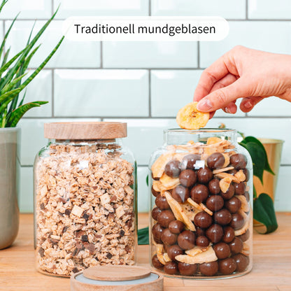 JANNE | Vorratsgläser oval 1200ml (2-tlg.)