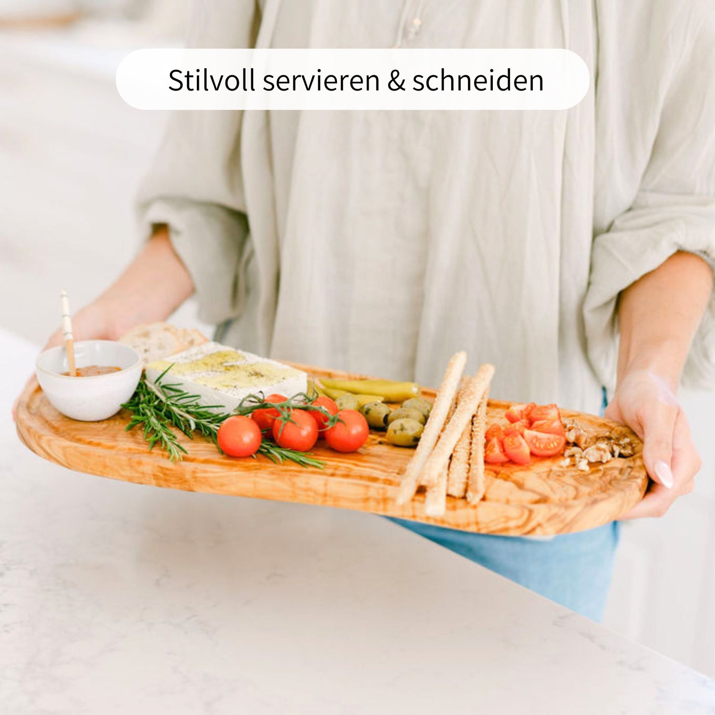 SOREN | Olivenholzbrett mit Saftrille