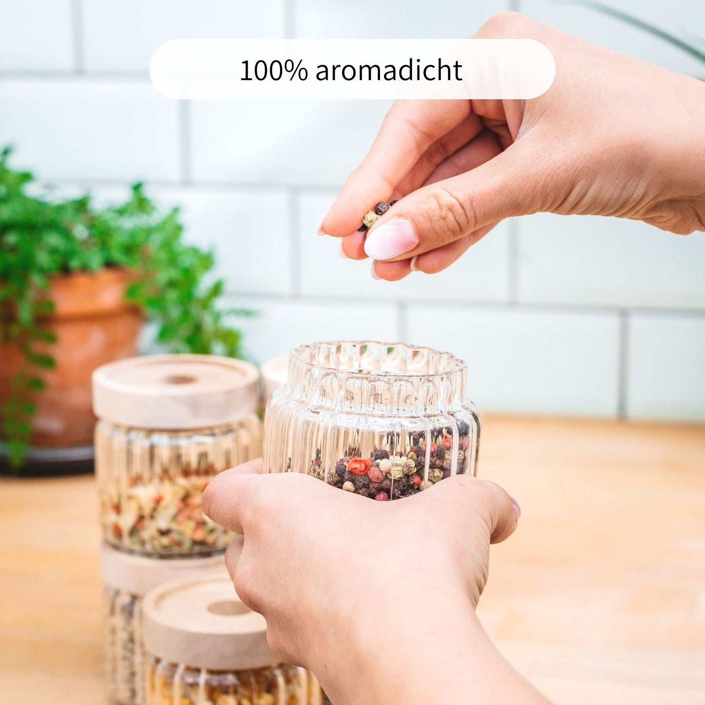 MATTIS | Gewürzgläser geriffelt | 150ml (6-tlg.)