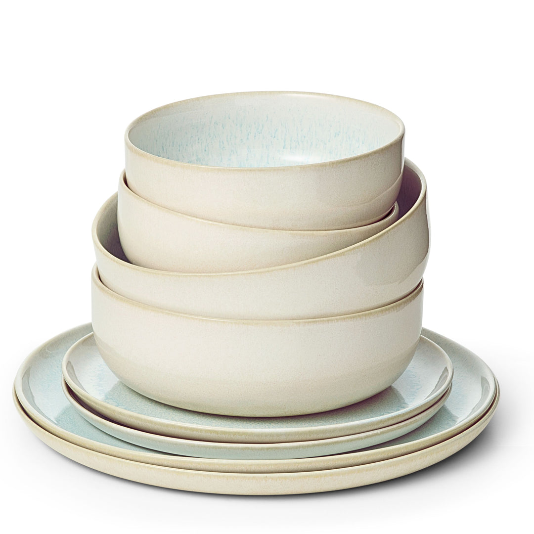 Keramikgeschirr Set blau (8-tlg.)