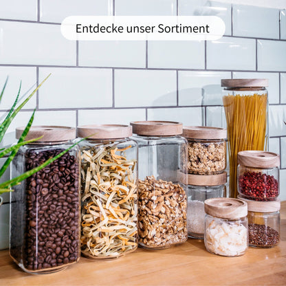 LUND | Vorratsgläser eckig 1200ml (3-tlg.)
