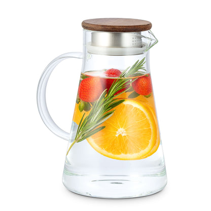 LIV | Glaskaraffe mit Holzdeckel 1,5L